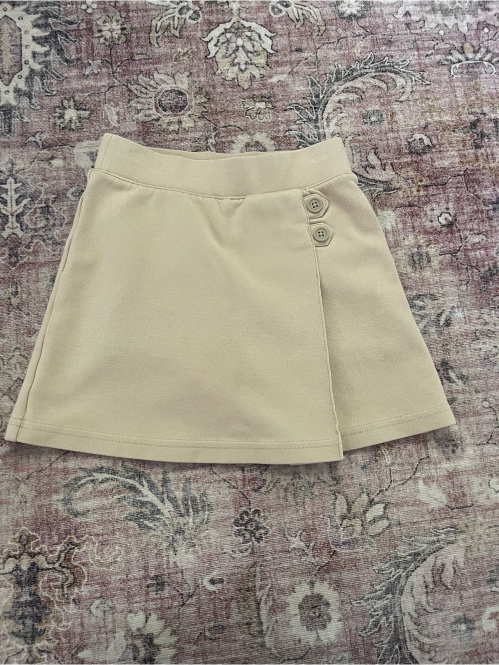 Cat & Jack khaki uniform Skirt with Side Button Detail
